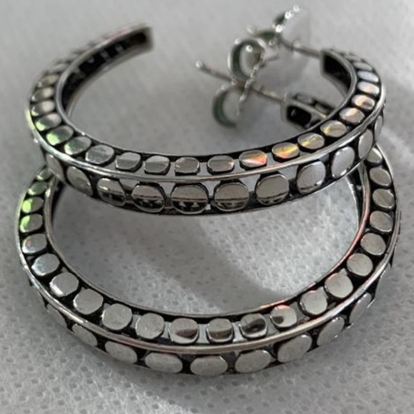 John Hardy Jewelry - John Hardy Sterling Silver Dot Hoops